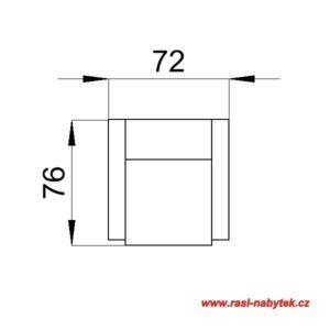 křeslo GAMA (šířka: 72, hloubka: 76, výška: 72,5)